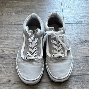 Vans Gray and White Women's Sneakers